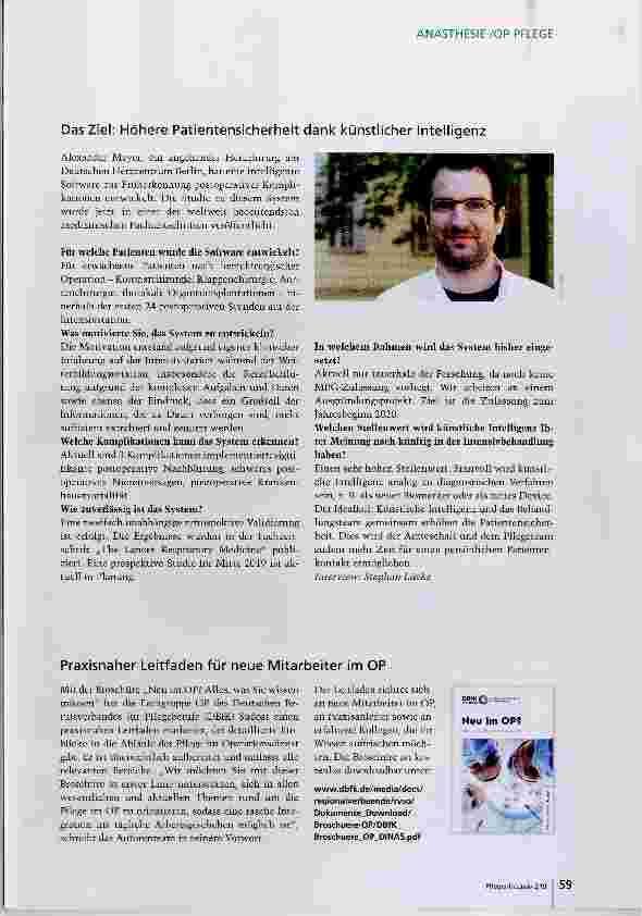 Vorschauseite 2: ANÄSTHESIE-/OP-PFLEGE
