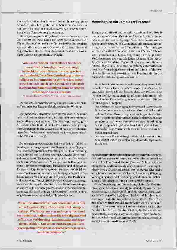 Vorschauseite 2: Verzeihen und vergeben - Wege zum inneren Frieden oder reine Überforderung?