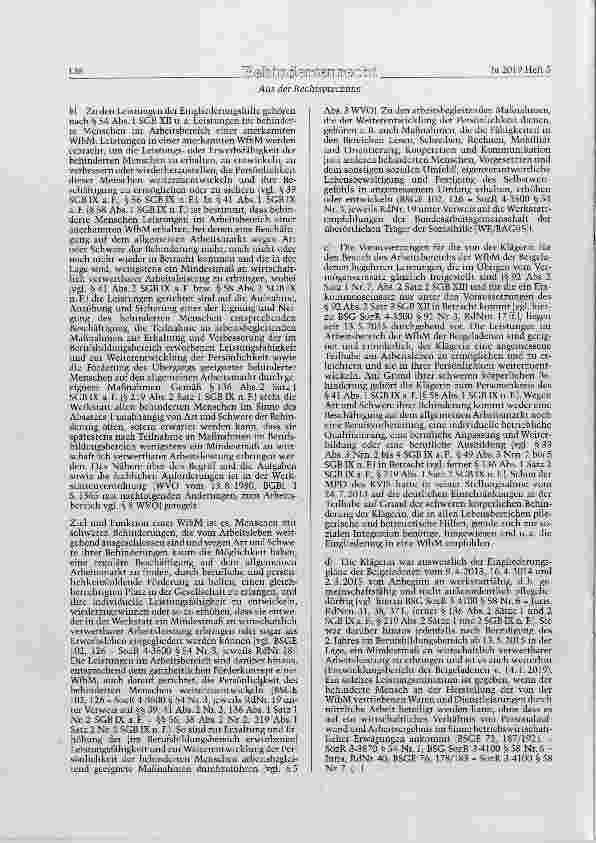 Vorschauseite 2: Eingliederungshilfe Hilfe zur Pflege Unterscheidung Besuch einer WfbM