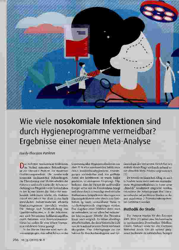Vorschauseite 1: Wie viele nosokomiale Infektionen sind durch Hygieneprogramme vermeidbar? Ergebnisse einer neuen Meta-Analyse