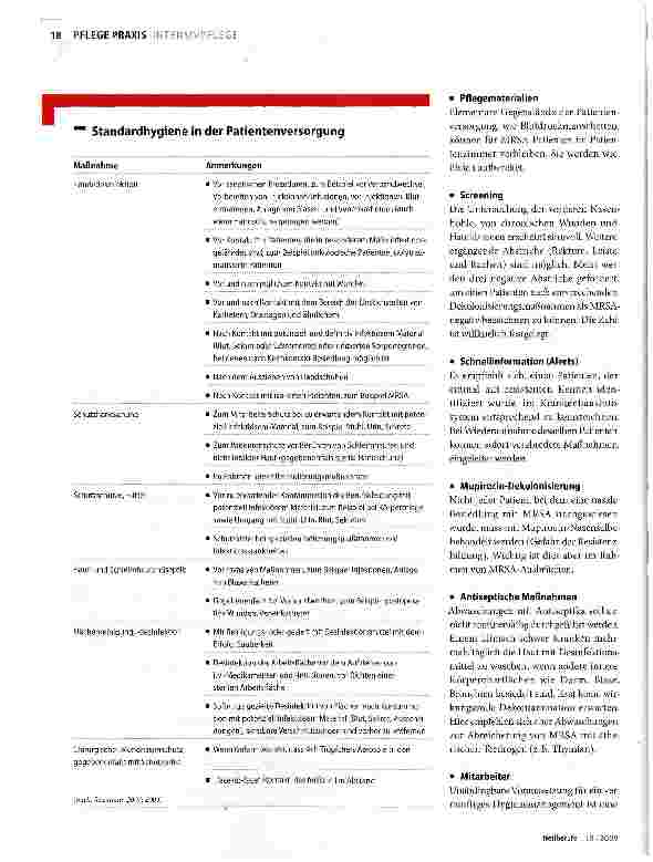 Vorschauseite 3: MRSA - Angemessen reagieren