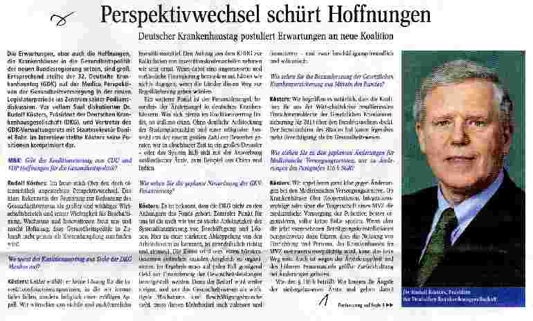 Vorschauseite 1: Perspektivwechsel schürt Hoffnungen