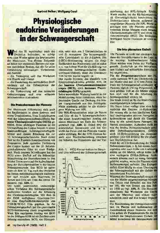 Vorschauseite 1: Physiologische endokrine Veränderungen in der Schwangerschaft