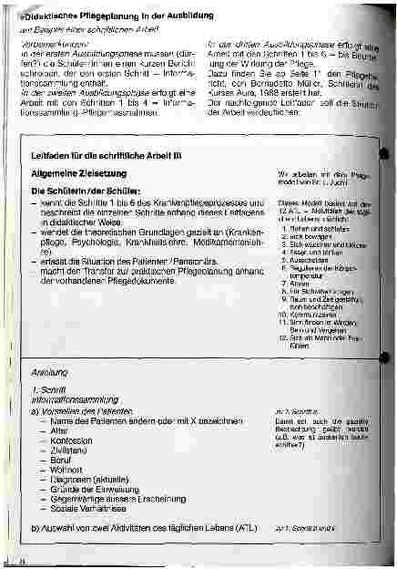 Vorschauseite 4: Krankenpflegeprozess - Pflegeplanung Die Parkinsonsche Krankheit am Beispiel eines Pflegeberichtes