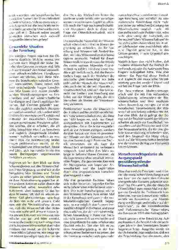 Vorschauseite 2: Grenzen des Machbaren - medizinische Ethik und moderne Biomedizin