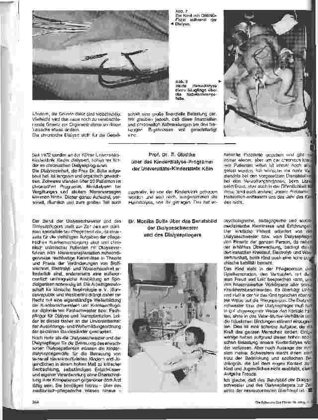 Vorschauseite 4: Die Kinderdialyse der Universitätsklinik in Köln Die Kinderdialyse aus medizin-technischer Sicht