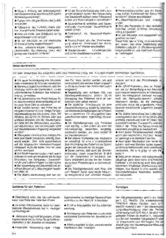 Vorschauseite 3: Medizinische Gerätekunde 10. Folge: Säuglings-Inkubator