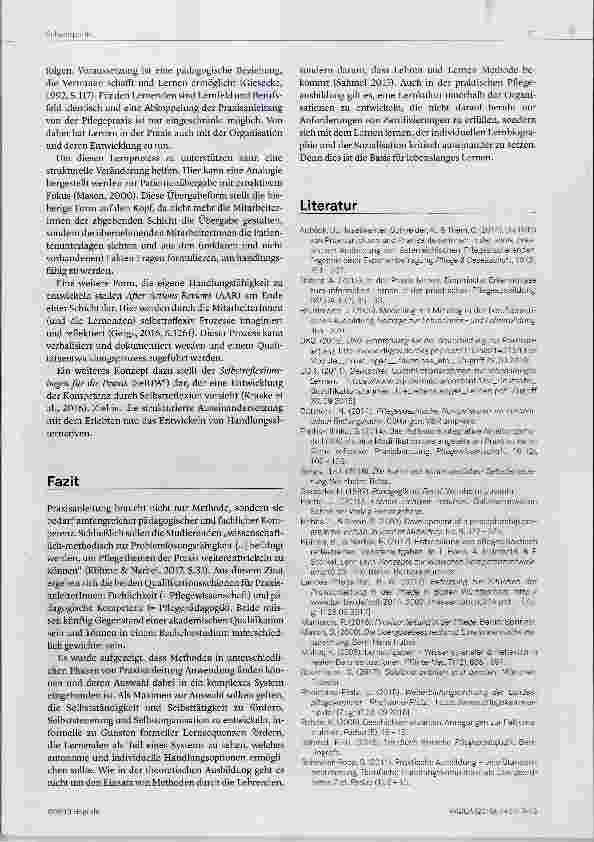 Vorschauseite 5: Methodische Kompetenzen von Praxisanleiterinnen für die hochschulische Ausbildung