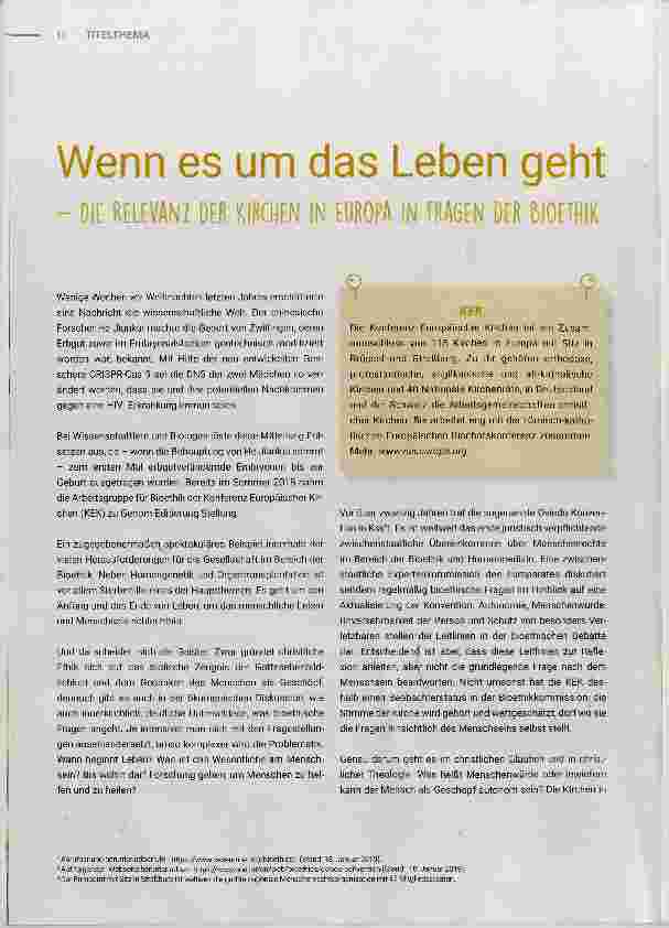 Vorschauseite 1: Wenn es um das Leben geht