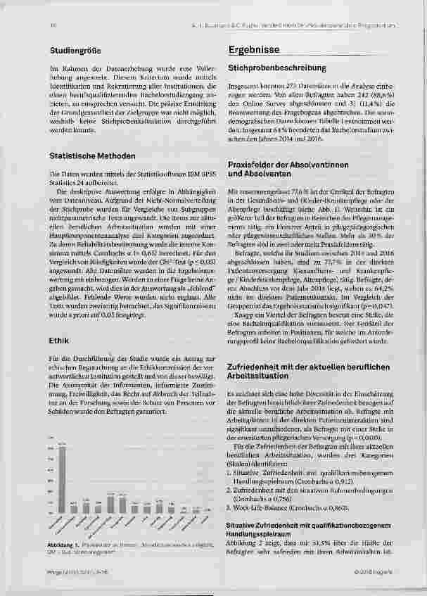 Vorschauseite 4: Berufsperspektiven von Absolventinnen und Absolventen grundständig qualifizierender Pflegestudiengänge - Ergebnisse einer bundesweiten Verbleibstudie