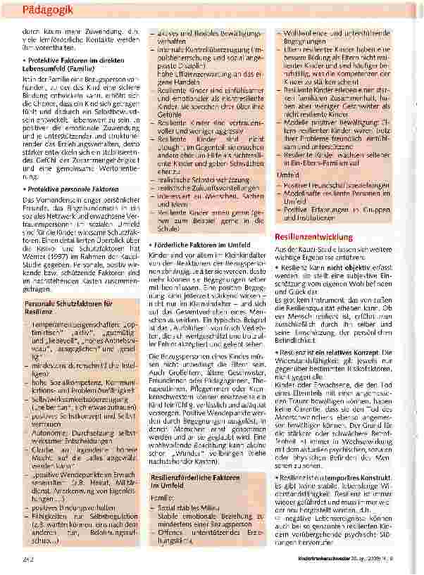 Vorschauseite 2: Resilienz fördern - (wie) geht das?