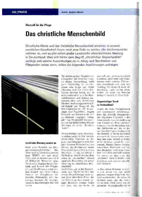 Vorschauseite 1: Das christliche Menschenbild