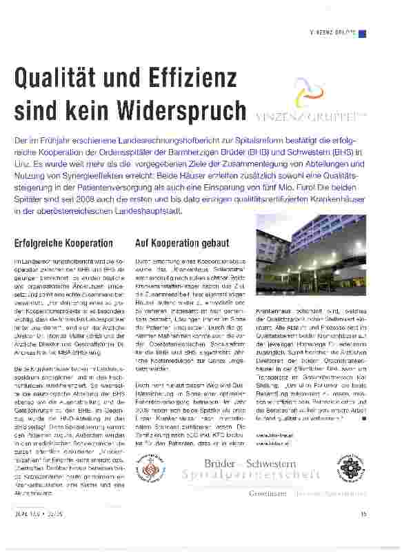 Vorschauseite 1: Qualität und Effizienz sind kein Widerspruch
