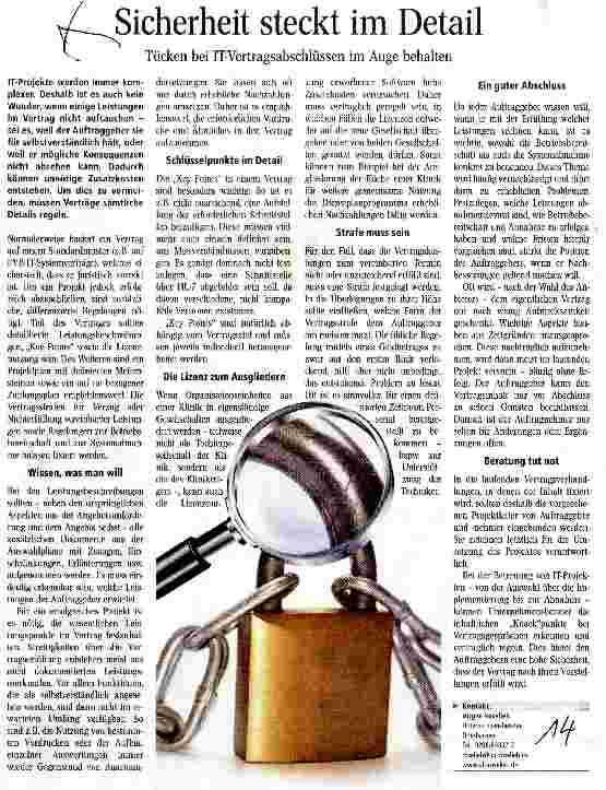 Vorschauseite 1: Sicherheit steckt im Detail