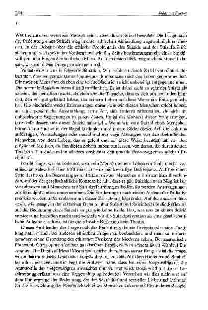 Vorschauseite 2: Warum überhaupt ist Suizid ein ethisches Problem? Über Suizid und Suizidbeihilfe