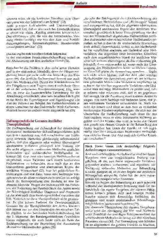Vorschauseite 3: Die Regeln der Heilkunst - Rechtliche Aspekte einer Therapie jenseits der Schulmedizin -