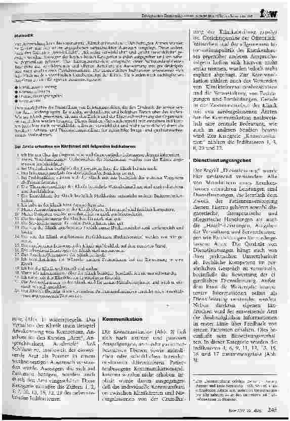 Vorschauseite 2: Erfolgreiches Krankenhausmarkting mit Hilfe der Imageanalyse Die Städtischen Kliniken Bielefeld optimieren ihr Ansehen bei niedergelassenen Ärzten