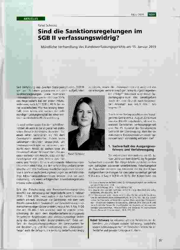 Vorschauseite 1: Sind die Sanktionsregelungen im SGB II verfassungswidrig?