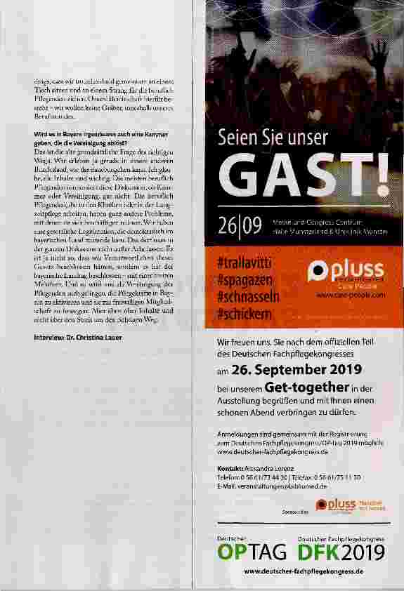Vorschauseite 4: WIR WOLLEN KEINE GRÄBEN INNERHALB DES BERUFSSTANDS
