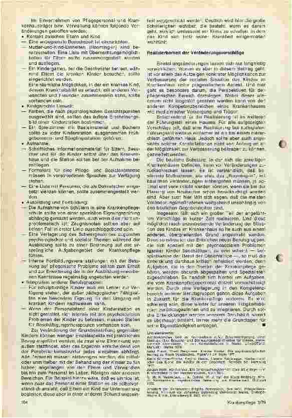 Vorschauseite 3: Kind und Krankenhaus Verbesserungsvorschläge zur sozialen Situation