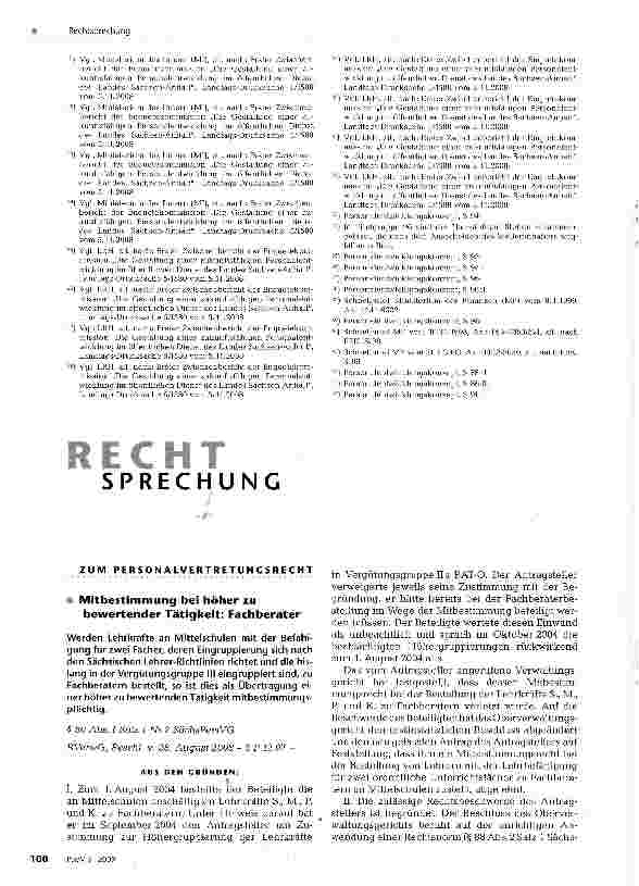 Vorschauseite 1: Mitbestimmung bei höher zu bewertender Tätigkeit: Fachberater