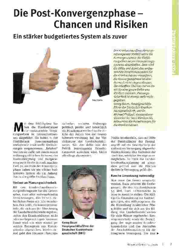 Vorschauseite 1: Die Post-Konvergenzphase-Chancen und Risiken