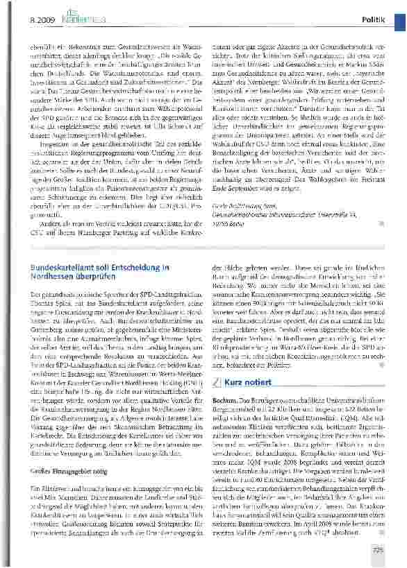 Vorschauseite 4: Zur gesundheitspolitischen Programmatik der Bundestagsparteien