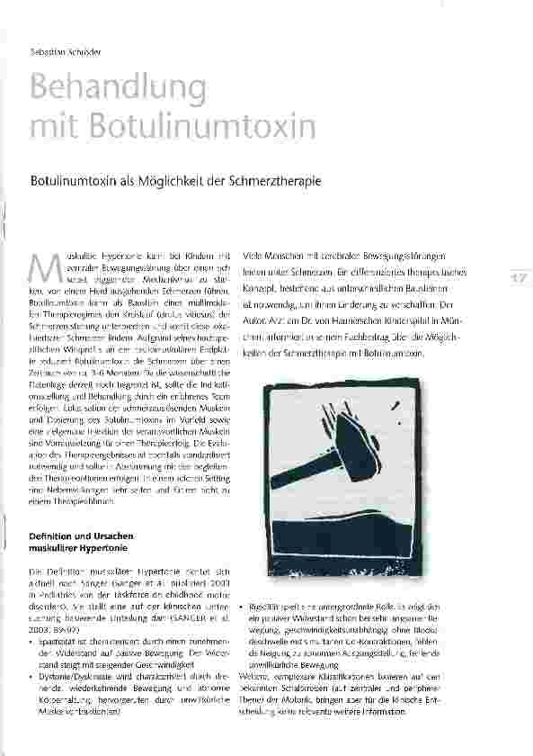 Vorschauseite 1: Behandlung mit Botulinumtoxin