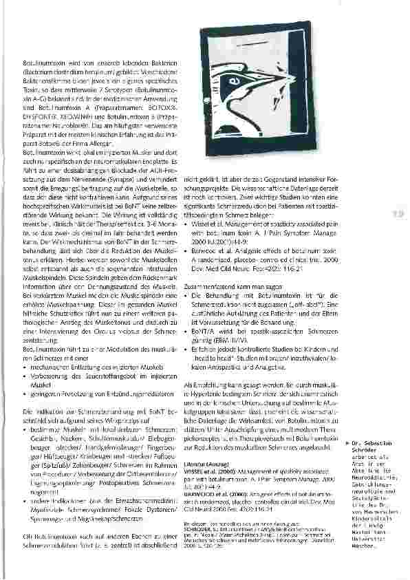 Vorschauseite 3: Behandlung mit Botulinumtoxin