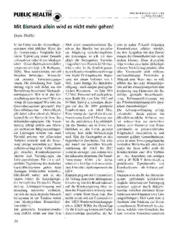 Vorschauseite 1: Mit Bismarck allein wird es nicht mehr gehen!