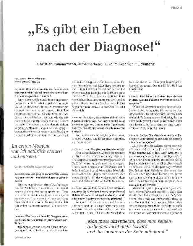 Vorschauseite 1: „Es gibt ein Leben nach der Diagnose!