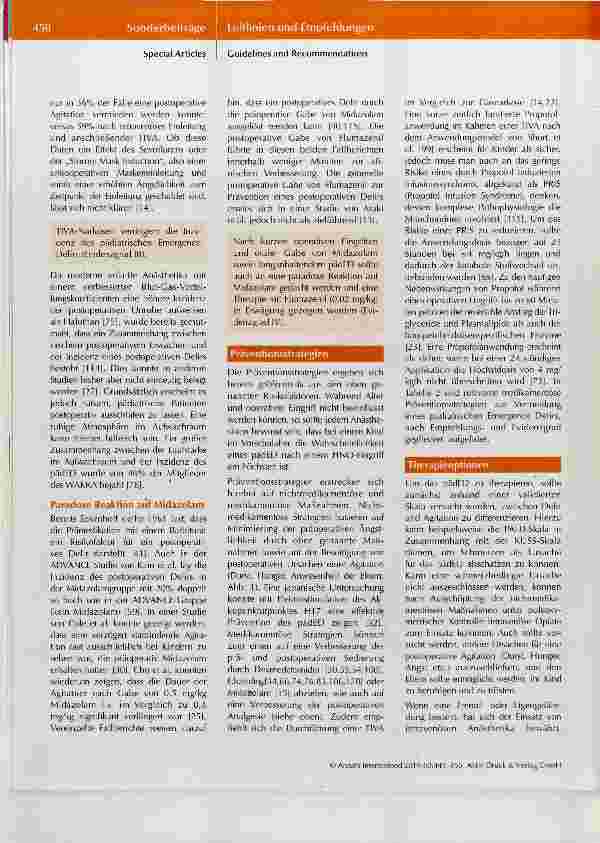 Vorschauseite 6: Prävention und Therapie des pädiatrischen Emergence Delir