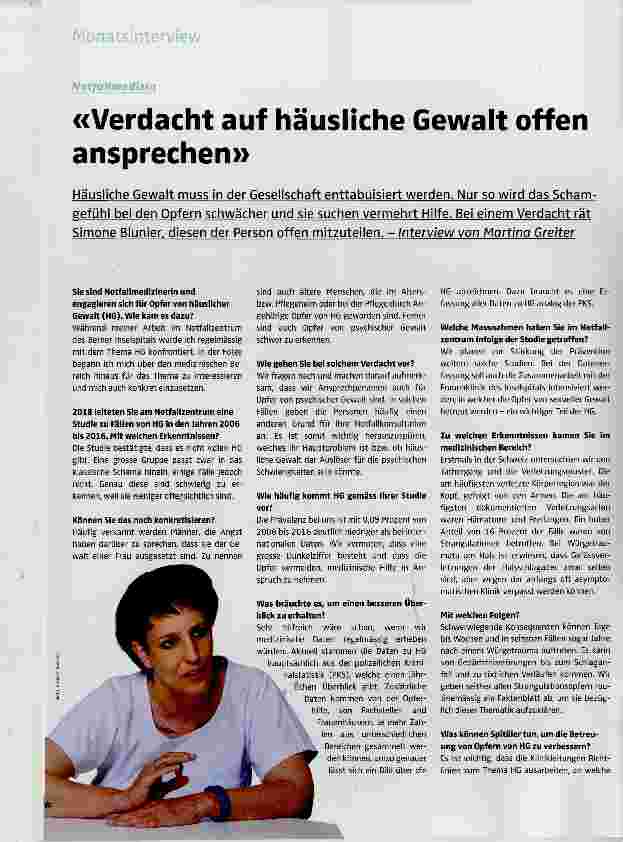 Vorschauseite 1: Verdacht auf häusliche Gewalt offen ansprechen