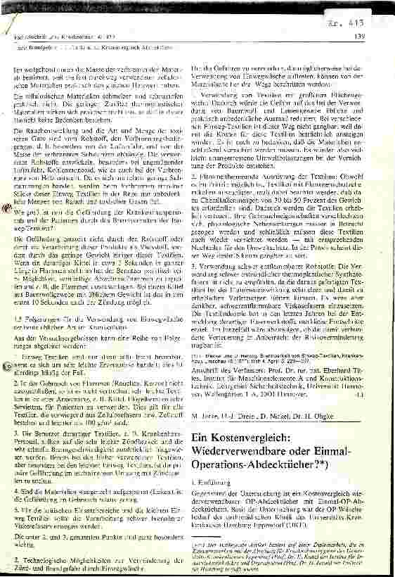 Vorschauseite 5: Verbrennungsund Brandgefahr durch Einwegwäsche