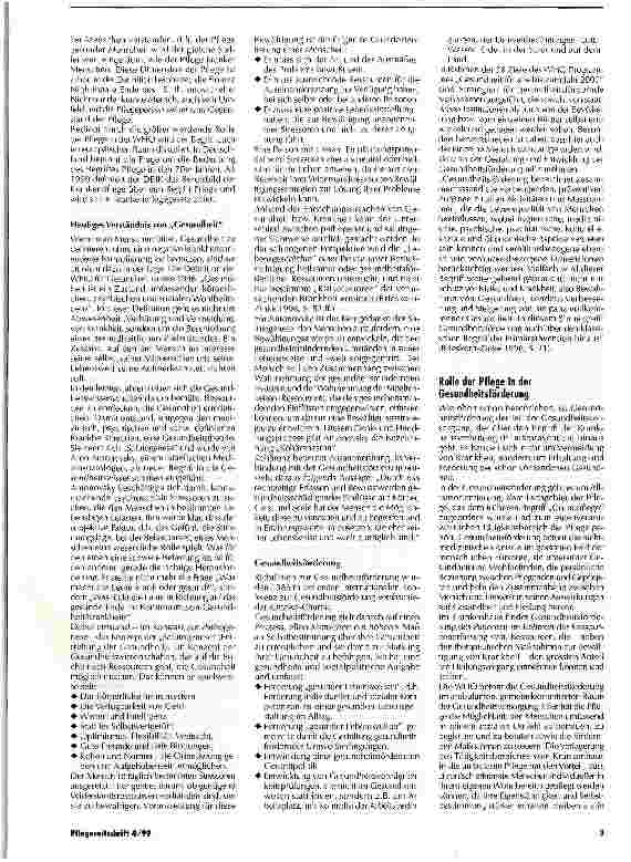 Vorschauseite 2: Gesundheitspflege als Ausbildungsinhalt