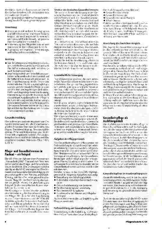Vorschauseite 3: Gesundheitspflege als Ausbildungsinhalt