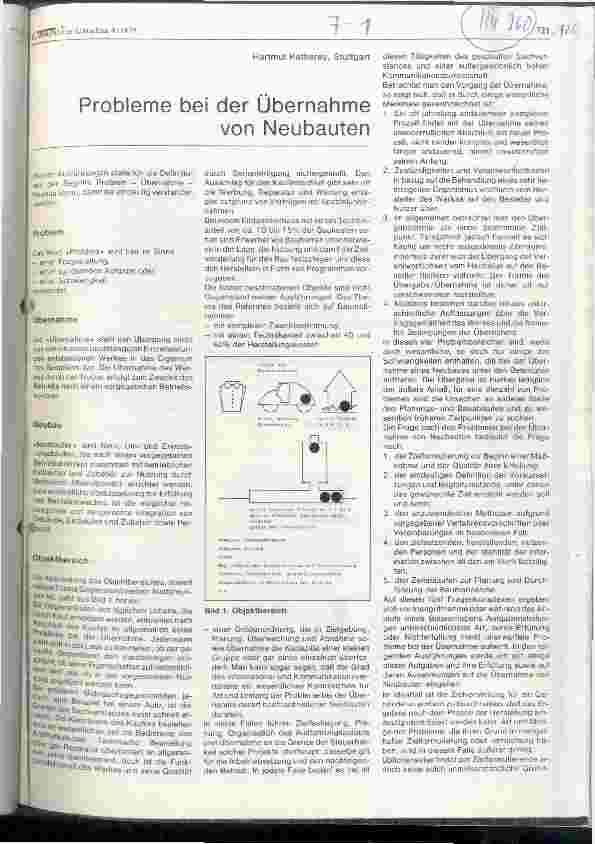 Vorschauseite 1: Probleme bei der Übernahme von Neubauten