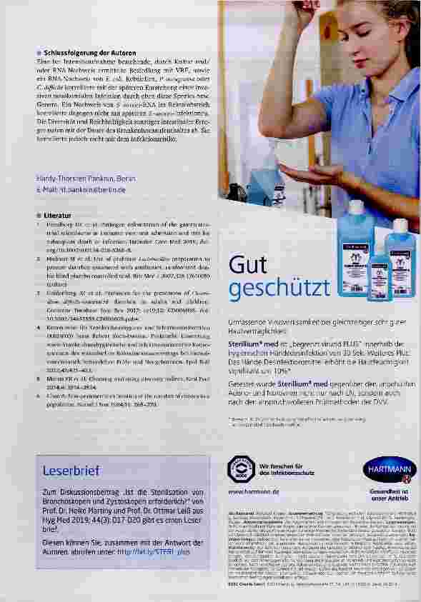 Vorschauseite 3: Gesundes Mikrobiom und potentiell pathogene Erreger: Weiche Roiie spieit die intestinaie Besiedlung für die Entstehung nosokomiaier infektionen?
