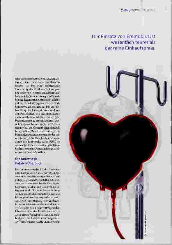 Vorschauseite 2: Patient Blood Management Weniger ist mehr