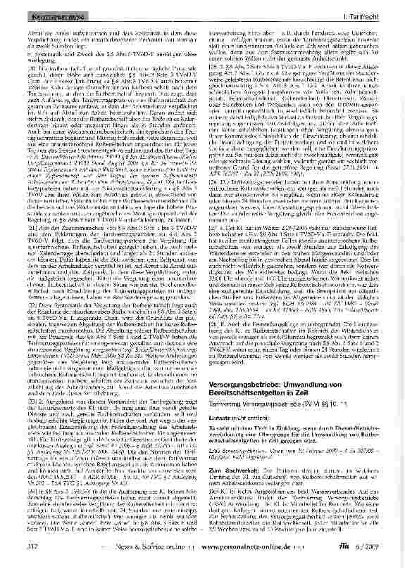 Vorschauseite 2: Vergütung stundenweiser Rufbereitschaft im TVÖD-V bzw. TVÖD