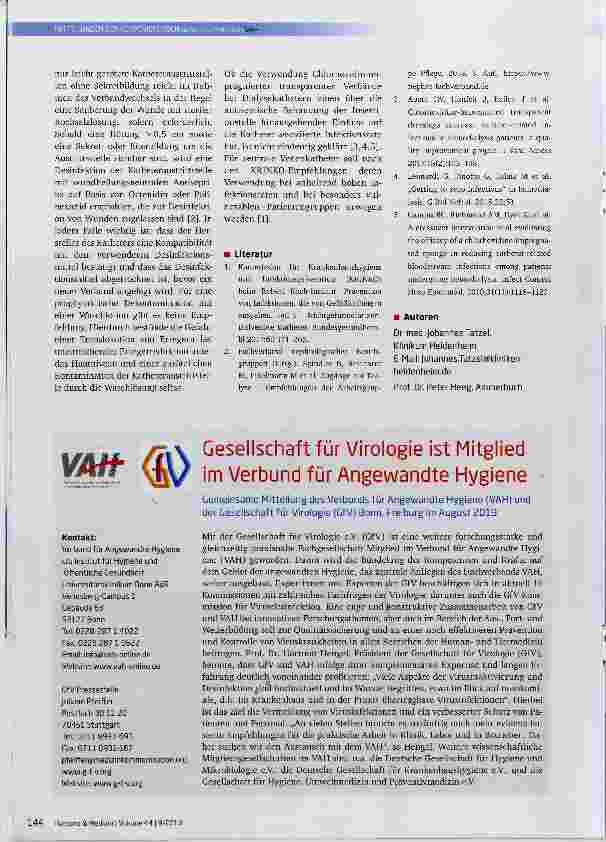 Vorschauseite 2: Dekontamination von Kathetereintrittspforten