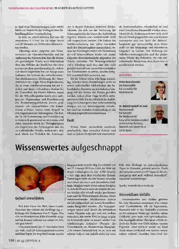 Vorschauseite 3: Wann müssen werdende Mütter über die Alternative eines Kaiserschnitts aufgeklärt werden und wer muss ein Überschreiten der empfohlenen E-E-Zeit beweisen?