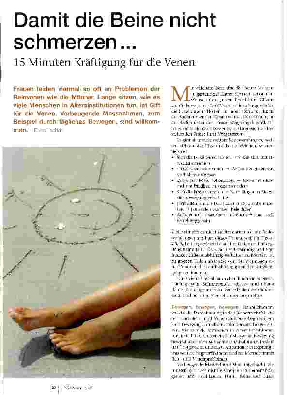 Vorschauseite 1: Damit die Beine nicht schmerzen...