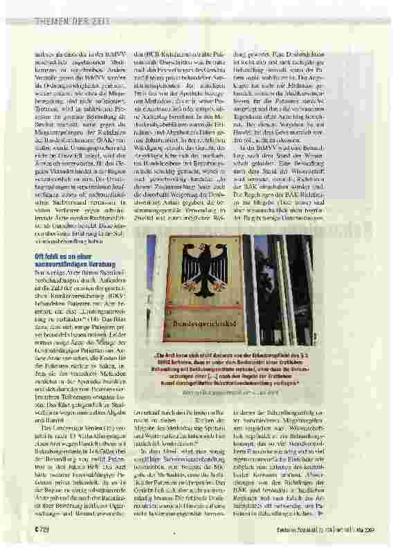 Vorschauseite 2: Behandlung wird wieder kriminalisiert