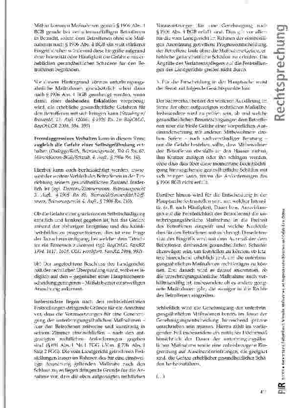 Vorschauseite 4: Genehmigung freiheitsbeschränkender Maßnahmen bei Aggressionsdurchbrüchen und Gefährdung Dritter