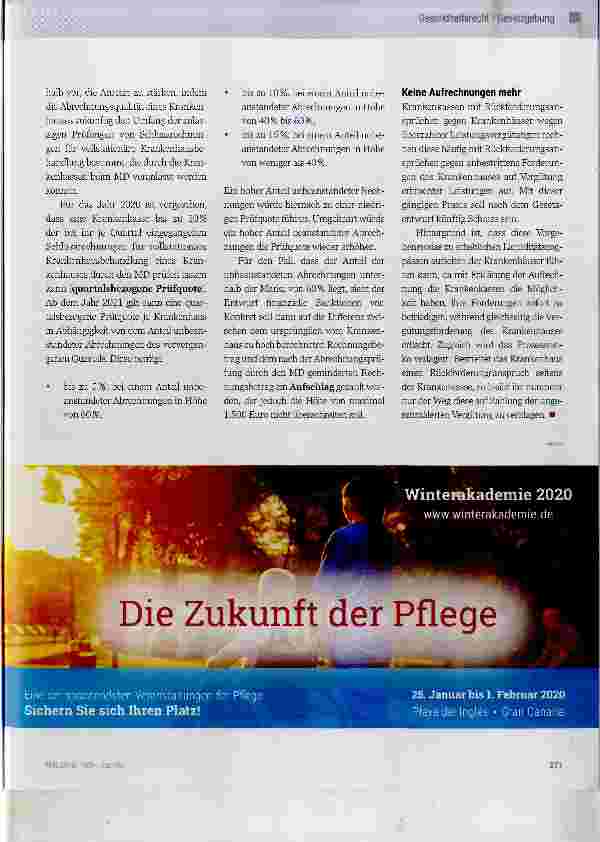 Vorschauseite 4: Reform der Medizinischen Dienste steht bevor
