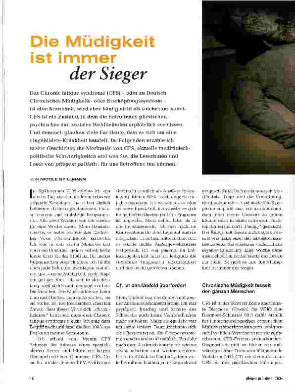 Vorschauseite 1: Die Müdigkeit ist immer der Sieger
