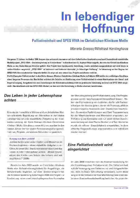 Vorschauseite 1: In lebendiger Hoffnung