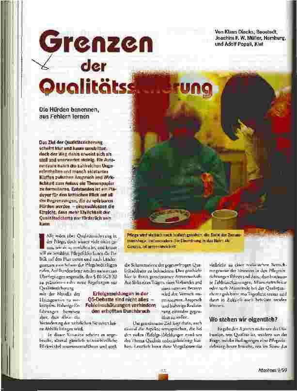 Vorschauseite 1: Grenzen der Qualitätssicherung Die Hürden benennen, aus Fehlern lernen