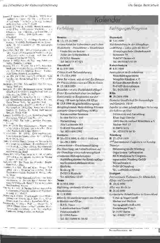 Vorschauseite 6: Die Entwicklung der Körperwahrnehmung und Schlußfolgerungen für die Krankenpflegeausbilddung